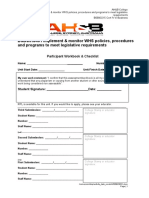 BSBWHS401 Workbook Implement and Monitor WHS Policies V29 - 102019