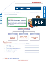 Clases de Oraciones para Tercer Grado de Primaria 07 de JUNIO