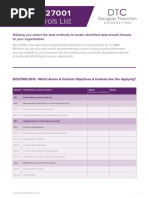 DTC - Iso 27001 Controls List