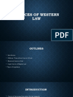 Sources of Western Law