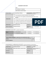 Assessor Use Only:: Assessment Cover Sheet Student Details / Declaration