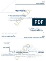 Hecho Imponible:: - Operaciones Interiores