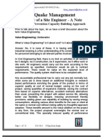 EQ Management Role of Site Engineers