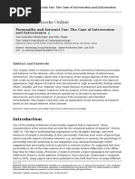 Personality and Internet Use The Case of Introversion and Extroversion