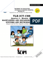 Tle-Ict-Css: Quarter 4 - Module 1-4: Maintaining and Repairing Computer Systems and Networks (MRCN)