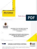 Tablas de Frecuencias. Variable Cuantitativa Continua