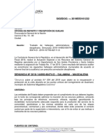 Traslado Disciplinario Denuncias Salamina-Cordobita y Aracataca