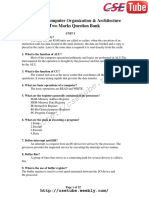 Two Marks Question Bank CS2253 - Computer Organization & Architecture