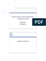 Reaction Rates and Temperature Arrhenius Theory: CHEM 102 T. Hughbanks