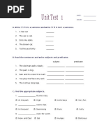 Grammar in Focus 1 Unit Tests 1-5