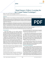 Are Orthopedic Hand Surgery Fellows Learning The Endoscopic Carpal Tunnel Technique?