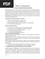 Chapter Two: Financial Analysis 2.1. Scope and Rational For Financial Analysis