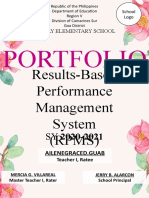 Results-Based Performance Management System (RPMS) : Portfolio