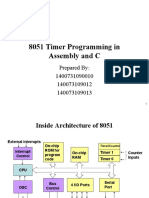 8051 Timer Programming in Assembly and C: Prepared By: 1400731090010 140073109012 140073109013