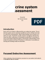 Endocrine System Assessment.