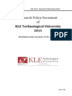 KLE Tech - Research Policy Document