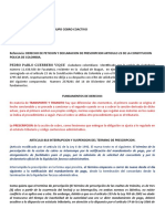 Derecho de Peticion Solicitud Prescripcion Comparendos Pedro Guerrero Villeta