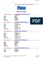 Mass Flow: Kilograms Per Second (KG/S)