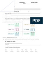 Evaluacion de Matematicas Segundo Grado Segundo Periodo