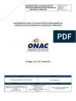 LN-3.3-01 LINEAMIENTOS PARA LA EVALUACIÓN DE ORGANISMOS DE CERTIFICACIÓN DE PRODUCTOS PROCESOS Y SERVICIOS v3