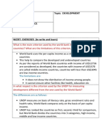 Class: X Topic: Development: The Limitations Are