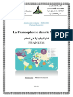 La Francophonie Dans Le monde-COURS