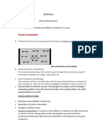 Quickcard Class-VIII (Science) Chapter-14 Chemical Effects of Electric Current