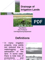 Drainage of Irrigation Lands: Rajat Mishra Asst. Professor Civil Engineering Department