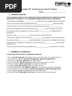 Test Unit 1: 6 Intermediate "B"