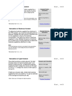 Calculation of Protein Content