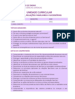 Unidade Curricular: Pessoas, Relações Familiares E Sucessórias