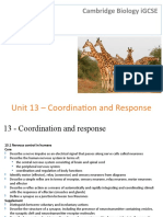 Unit 13 - Coordination and Response: Cambridge Biology iGCSE