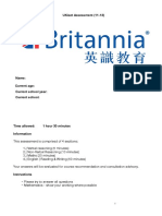 Britannia - UKiset 2020 Assessment (11-13)