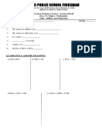 Delhi Public School Firozabad: Topic - Add TOPIC-Multiplication and Division