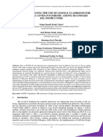 Factors Influencing The Use of Google Classroom For Lessons During Covid-19 Pandemic Among Secondary Esl Instructors