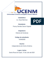 Tarea Sobre La Independencia de Centro America. Francy Daniela Fajardo.