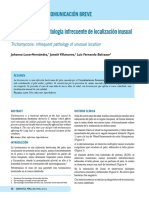 Tricomicosis: Una Patología Infrecuente de Localización Inusual