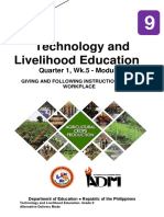 Technology and Livelihood Education: Quarter 1, Wk.5 - Module 6