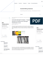 Concrete Strength Variation - Frequency Density & Compressive Strength Distribution Curve