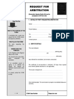 LRA 7.13 Request For Arbitration (Demarcation Disputes (Section 62 Must Be Processed On LRA Form 3.23)