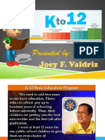 K To 12 Basic Education Curriculum