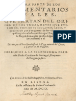 1609 Garcilasso de La Vega Comentarios Reales de Los Incas 1era Parte