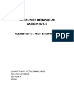 Consumer Behaviour Assigment-1