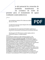 Investigación Del Potencial de Retención de Amonio Mediante Membranas de Nanofiltración Cerámica de Óxido de Grafeno para El Tratamiento de Aguas Residuales Semiconductoras