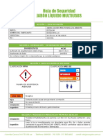 Hoja de Seguridad Jabon Liquido Multiusos Azul Bendito