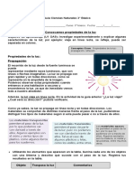 3°ciencias. Clase 5. Conozcamos Propiedades de La Luz.