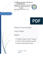 Teacher: Liz Arévalo Fachin Course: English Students: Cárdenas Segura María Virginia Cordova Flores Kathia Guicelle Gómez Vela Paula Cristina