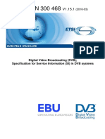 ETSI EN 300 468: Digital Video Broadcasting (DVB) Specification For Service Information (SI) in DVB Systems