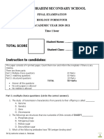 Sheikh Ibrahim Secondary School: Total Score