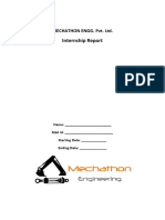 Internship Report: Mechathon Engg. Pvt. LTD